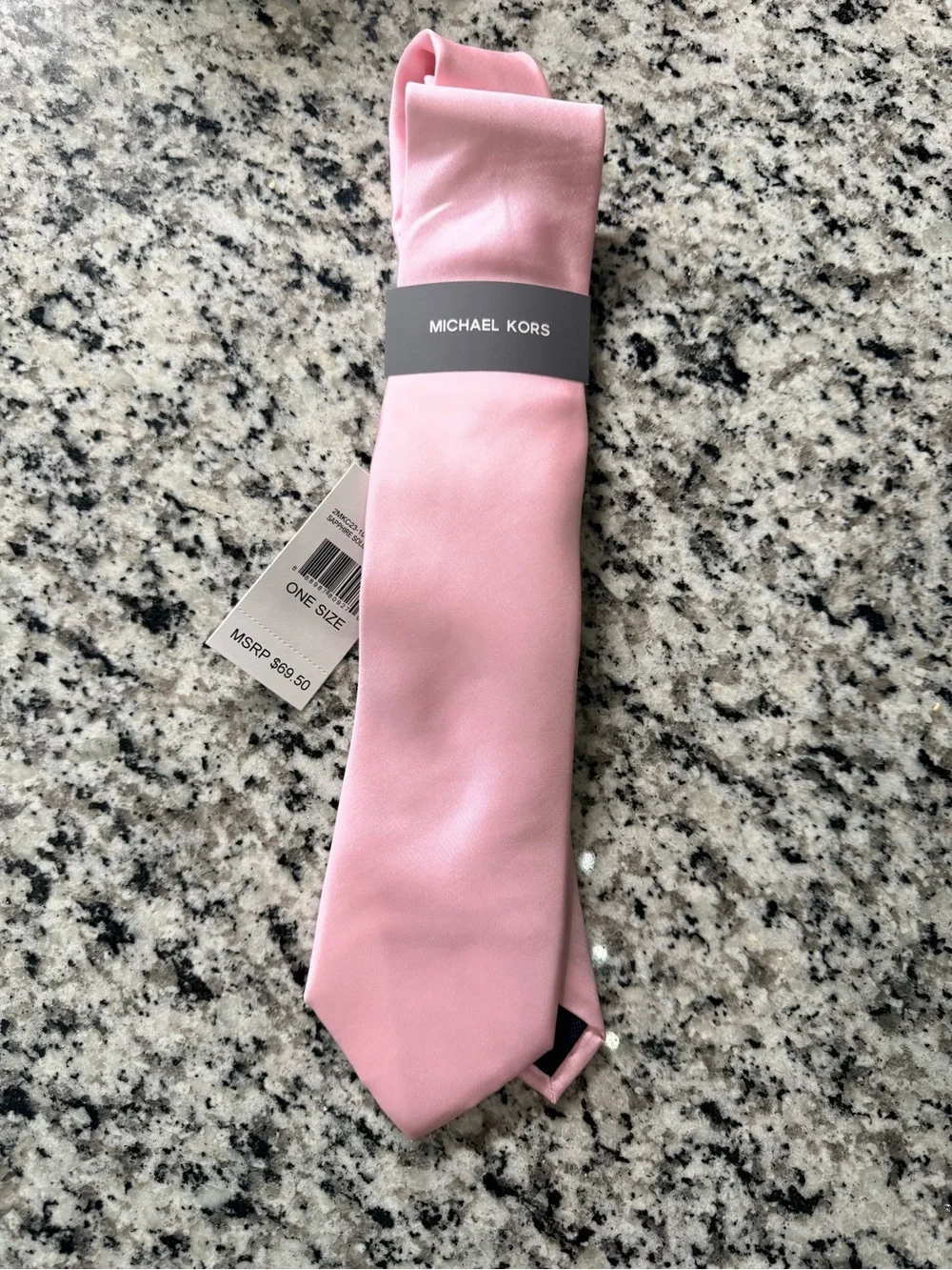 Michael Kors Men's Solid Pink Tie NWT